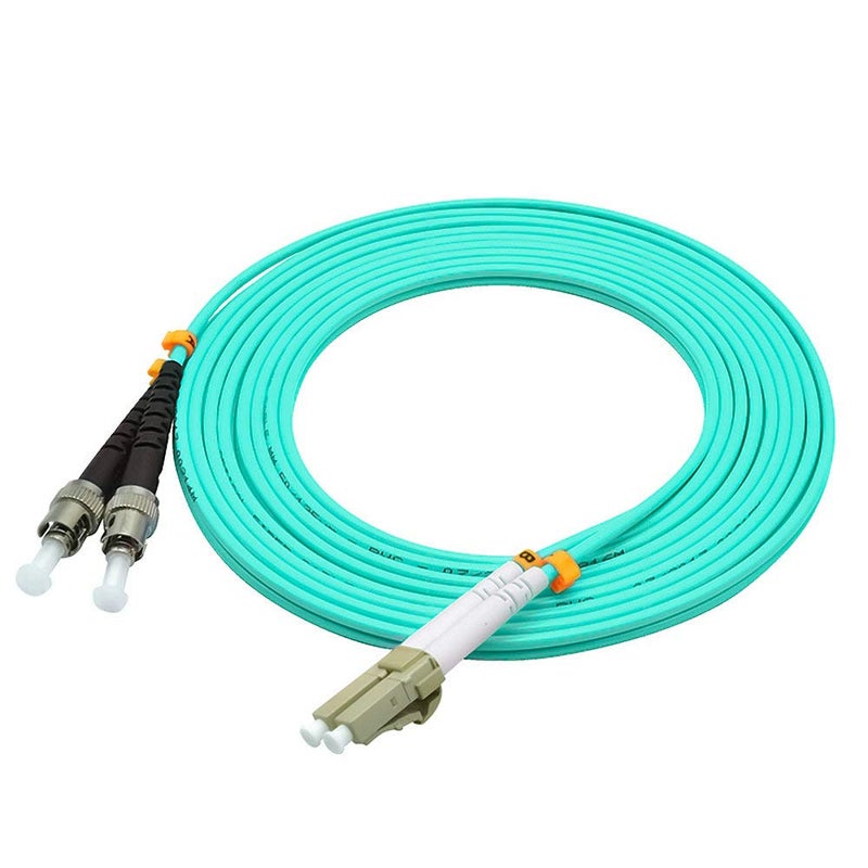 Jeirdus 5Meters 16ft LC to ST Duplex 50/125 10G OM3 Multi-Mode Fiber Optic Cable Jumper Optical Patch Cord LC-ST - Image 4